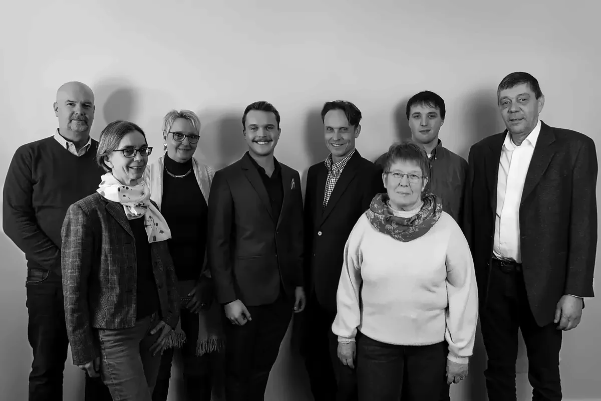 Das Team von Denker & Carstensen, Schwarzweißfoto